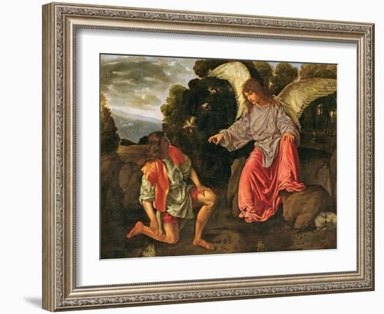 Tobias and the Angel, c.1530-Giovanni Girolamo Savoldo-Framed Giclee Print