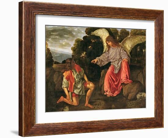 Tobias and the Angel, c.1530-Giovanni Girolamo Savoldo-Framed Giclee Print