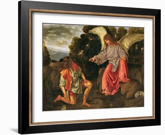 Tobias and the Angel, c.1530-Giovanni Girolamo Savoldo-Framed Giclee Print