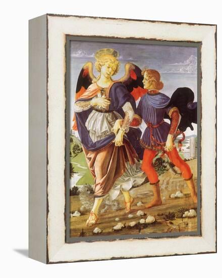 Tobias and the Angel-Andrea del Verrocchio-Framed Premier Image Canvas