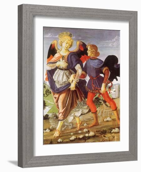 Tobias and the Angel-Andrea del Verrocchio-Framed Giclee Print