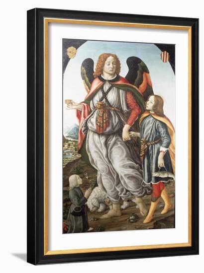 Tobias and the Archangel Raphael-Francesco Botticini-Framed Giclee Print