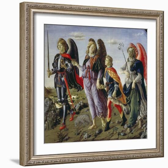 Tobias and the Three Angels-Francesco Botticini-Framed Giclee Print