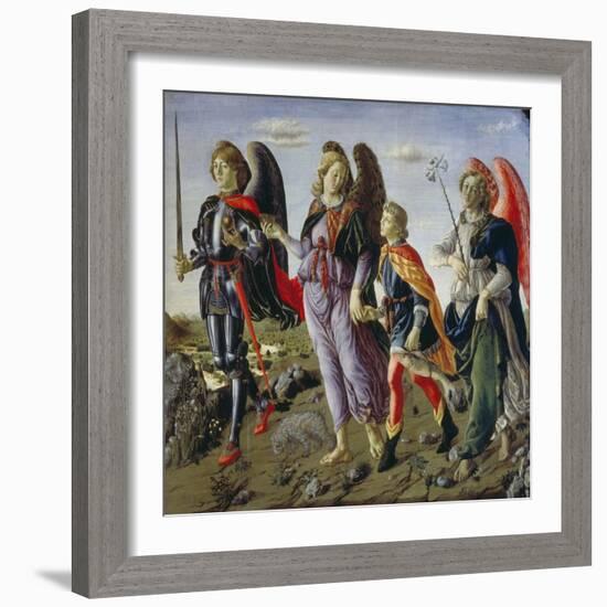Tobias and the Three Angels-Francesco Botticini-Framed Giclee Print