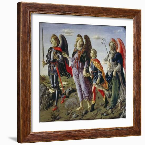 Tobias and the Three Angels-Francesco Botticini-Framed Giclee Print