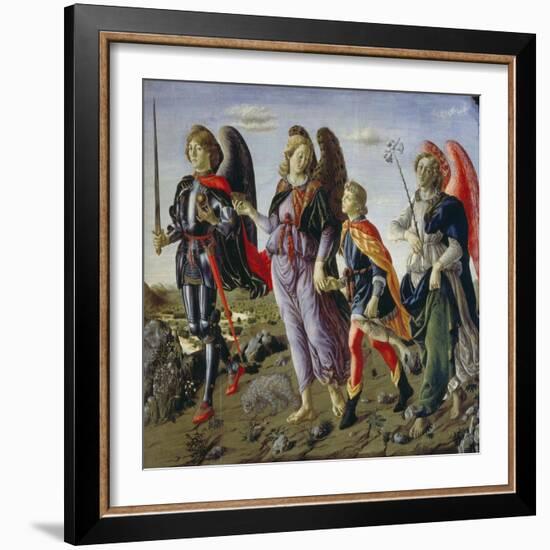 Tobias and the Three Angels-Francesco Botticini-Framed Giclee Print