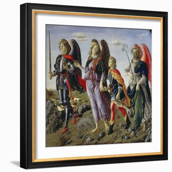 Tobias and the Three Angels-Francesco Botticini-Framed Giclee Print