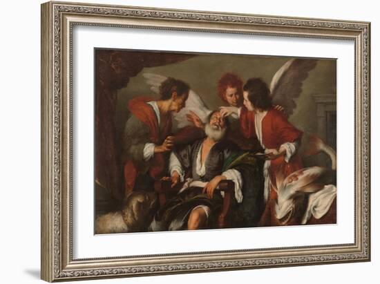 Tobias Curing His Father's Blindness, 1630-35-Bernardo Strozzi-Framed Giclee Print