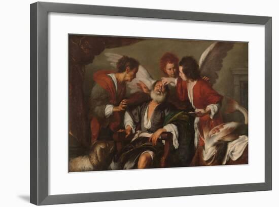 Tobias Curing His Father's Blindness, 1630-35-Bernardo Strozzi-Framed Giclee Print