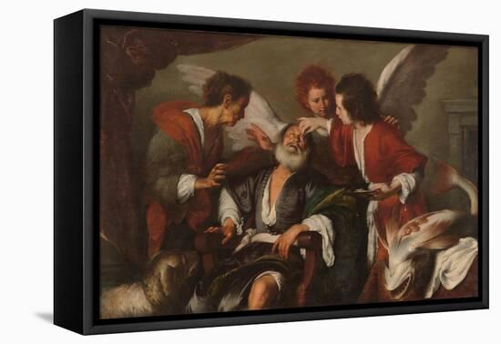Tobias Curing His Father's Blindness, 1630-35-Bernardo Strozzi-Framed Premier Image Canvas