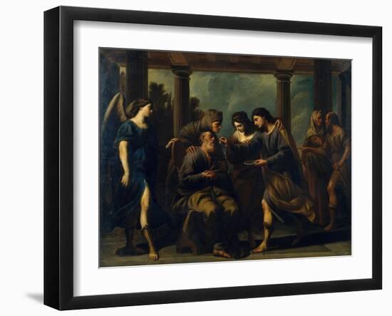 Tobias Healing His Father's Blindness, C. 1640-Andrea Vaccaro-Framed Giclee Print