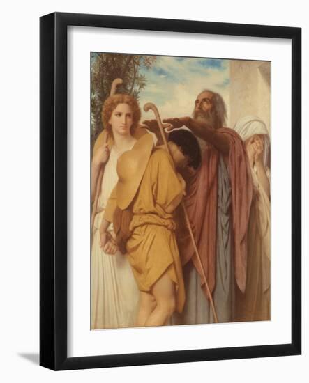 Tobias Receives His Father's Blessing, 1860 (Oil on Canvas)-William-Adolphe Bouguereau-Framed Giclee Print
