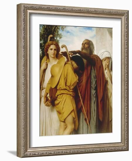 Tobias Receives His Father's Blessing, 1860-William Adolphe Bouguereau-Framed Giclee Print