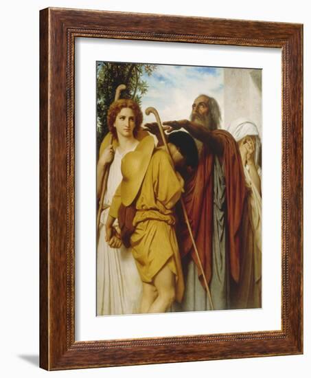 Tobias Receives His Father's Blessing, 1860-William Adolphe Bouguereau-Framed Giclee Print