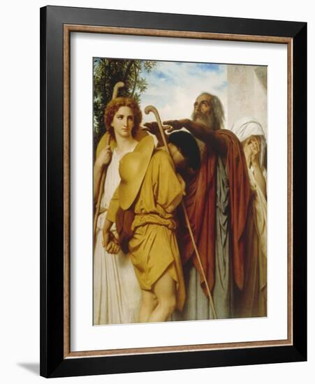 Tobias Receives His Father's Blessing, 1860-William Adolphe Bouguereau-Framed Giclee Print