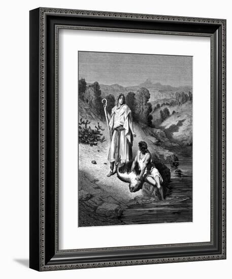 Tobias with the Archangel Raphael, 1865-1866-Gustave Doré-Framed Giclee Print