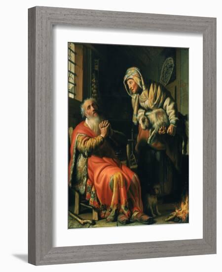 Tobit and Anna, 1626-Rembrandt van Rijn-Framed Giclee Print