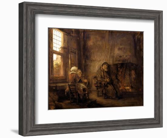 Tobit and Anna Waiting for the Return of their Son, 1659-Rembrandt van Rijn-Framed Giclee Print