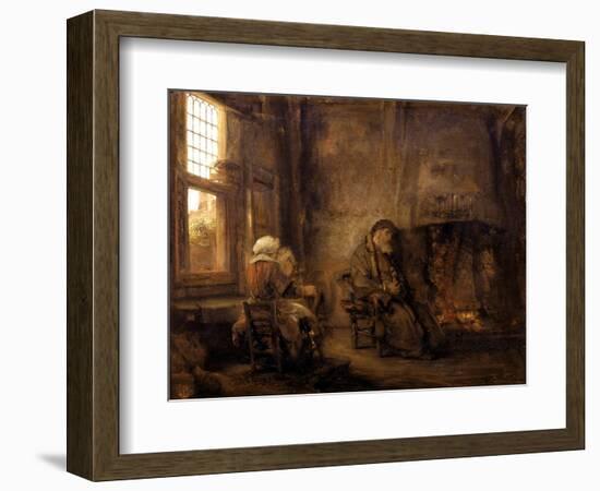 Tobit and Anna Waiting for the Return of their Son, 1659-Rembrandt van Rijn-Framed Giclee Print