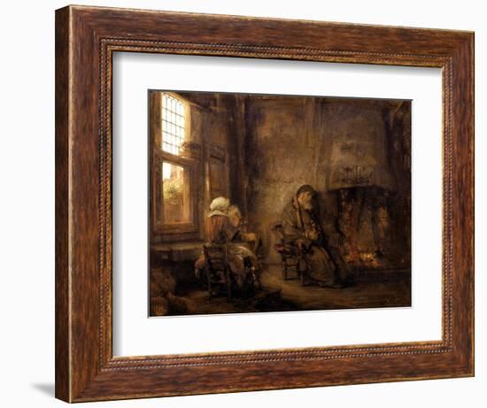 Tobit and Anna Waiting for the Return of their Son, 1659-Rembrandt van Rijn-Framed Giclee Print