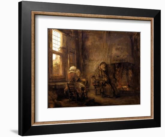 Tobit and Anna Waiting for the Return of their Son, 1659-Rembrandt van Rijn-Framed Giclee Print