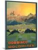 Toblach (Dobbiaco), Italy - The Paradise of the Dolomites - Vintage Travel Poster, 1920s-Pacifica Island Art-Mounted Art Print
