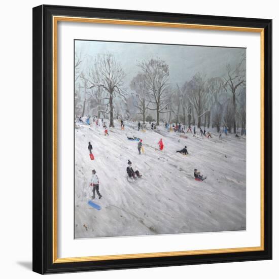 Tobogganers, Darley Park, 2009-Andrew Macara-Framed Giclee Print