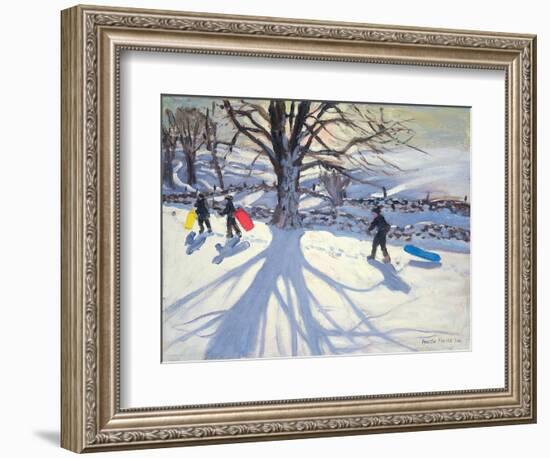 Tobogganers, Near Youlegrave, 2004-Andrew Macara-Framed Giclee Print