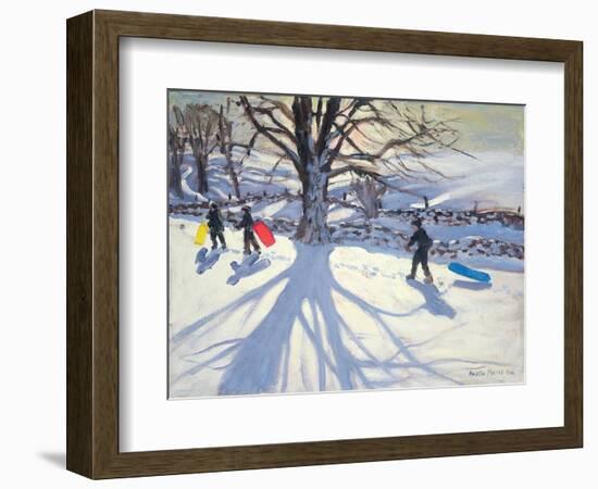 Tobogganers, Near Youlegrave, 2004-Andrew Macara-Framed Giclee Print