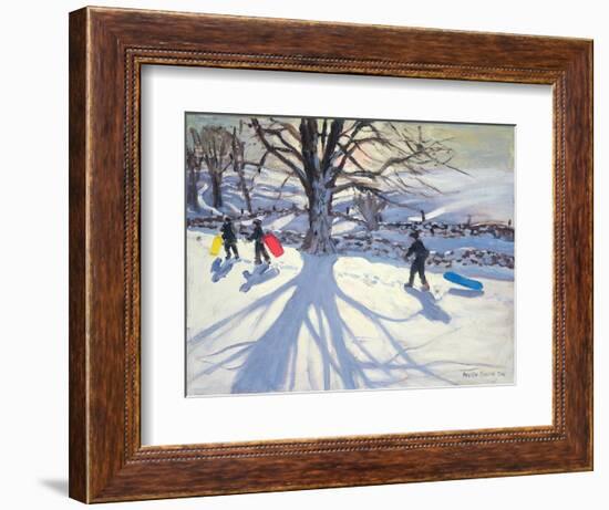 Tobogganers, Near Youlegrave, 2004-Andrew Macara-Framed Giclee Print