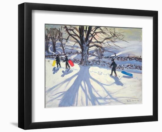 Tobogganers, Near Youlegrave, 2004-Andrew Macara-Framed Giclee Print