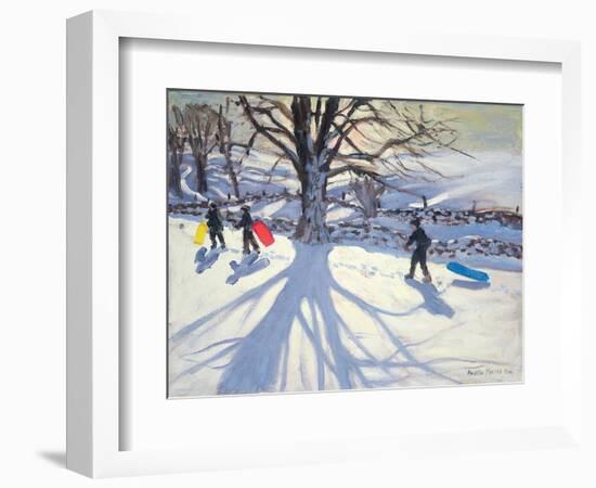 Tobogganers, Near Youlegrave, 2004-Andrew Macara-Framed Giclee Print