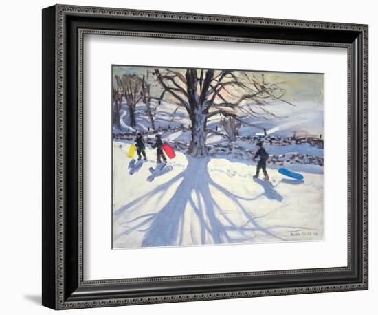 Tobogganers, Near Youlegrave, 2004-Andrew Macara-Framed Giclee Print