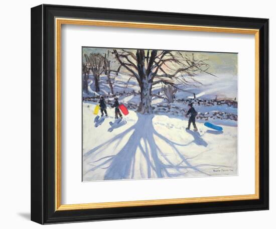 Tobogganers, Near Youlegrave, 2004-Andrew Macara-Framed Giclee Print