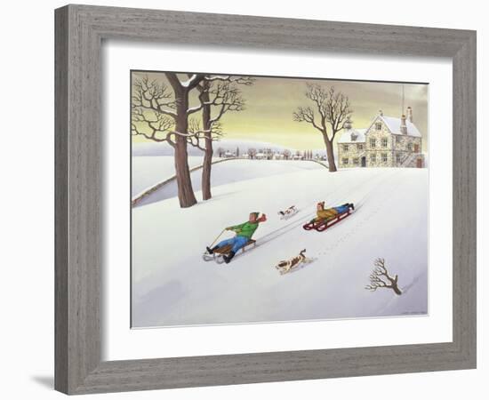 Tobogganing, 1986-Larry Smart-Framed Giclee Print