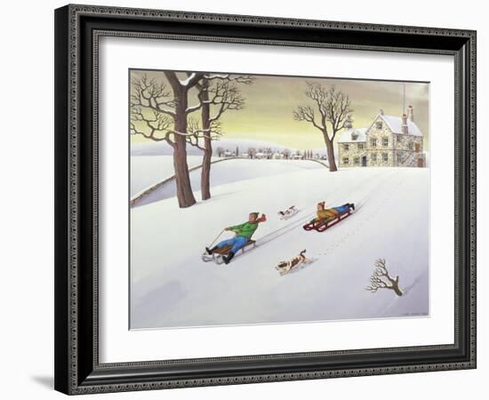 Tobogganing, 1986-Larry Smart-Framed Giclee Print