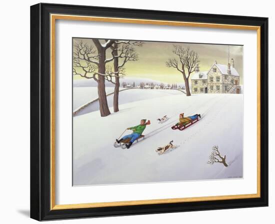 Tobogganing, 1986-Larry Smart-Framed Giclee Print