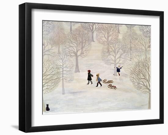 Tobogganing-Ditz-Framed Giclee Print