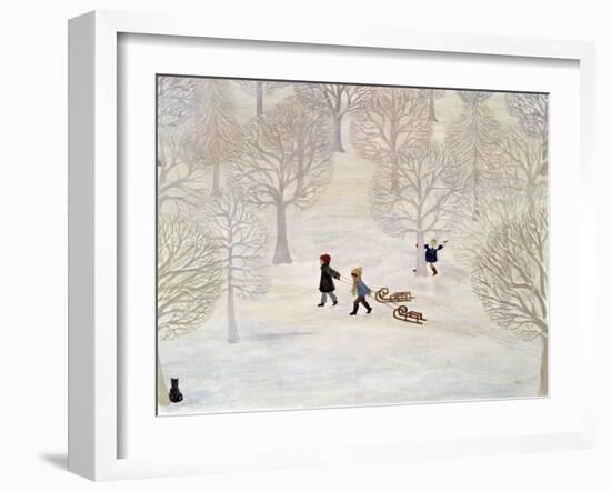 Tobogganing-Ditz-Framed Giclee Print