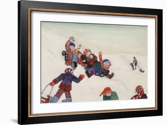 Tobogganing-Gillian Lawson-Framed Giclee Print