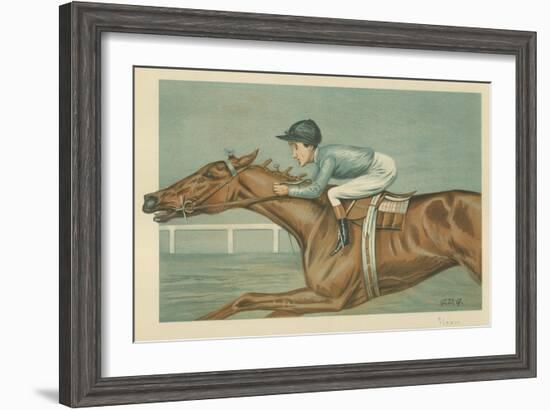 Tod Sloan, an American Jockey, 25 May 1899, Vanity Fair Cartoon-Godfrey Douglas Giles-Framed Giclee Print