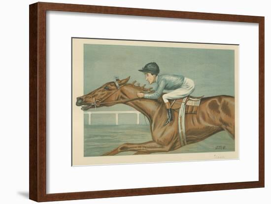 Tod Sloan, an American Jockey, 25 May 1899, Vanity Fair Cartoon-Godfrey Douglas Giles-Framed Giclee Print