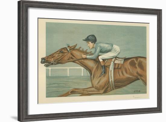 Tod Sloan, an American Jockey, 25 May 1899, Vanity Fair Cartoon-Godfrey Douglas Giles-Framed Giclee Print