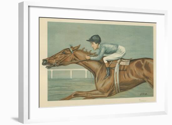 Tod Sloan, an American Jockey, 25 May 1899, Vanity Fair Cartoon-Godfrey Douglas Giles-Framed Giclee Print