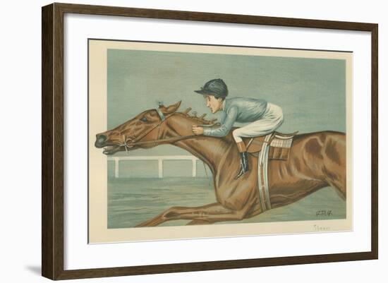 Tod Sloan, an American Jockey, 25 May 1899, Vanity Fair Cartoon-Godfrey Douglas Giles-Framed Giclee Print