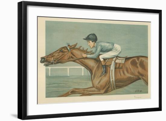 Tod Sloan, an American Jockey, 25 May 1899, Vanity Fair Cartoon-Godfrey Douglas Giles-Framed Giclee Print