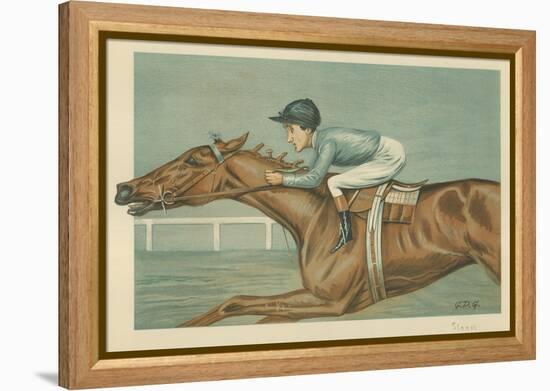 Tod Sloan, an American Jockey, 25 May 1899, Vanity Fair Cartoon-Godfrey Douglas Giles-Framed Premier Image Canvas