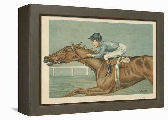 Tod Sloan, an American Jockey, 25 May 1899, Vanity Fair Cartoon-Godfrey Douglas Giles-Framed Premier Image Canvas