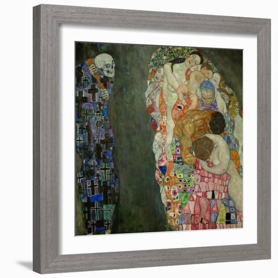 Tod und Leben. Oil on canvas (before 1911, finished 1915) 178 x 198 cm D 183.-Gustav Klimt-Framed Giclee Print