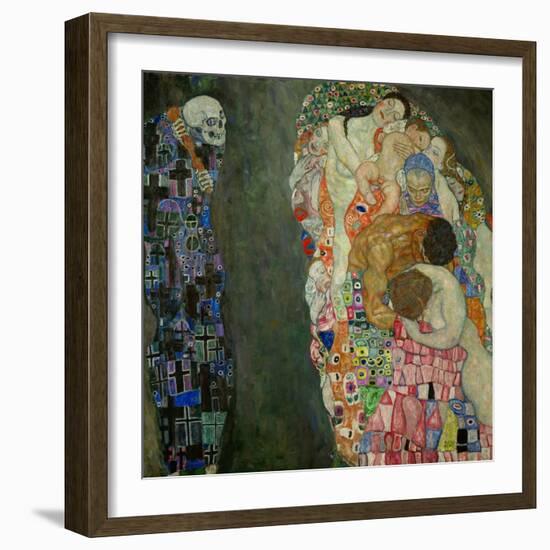 Tod und Leben. Oil on canvas (before 1911, finished 1915) 178 x 198 cm D 183.-Gustav Klimt-Framed Giclee Print